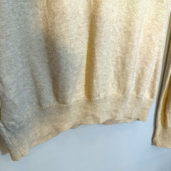 Merona Knit Tan Long Sleeve Peter Pan Gold Studded Embellished Collar Sweater XS - Picture 9 of 13